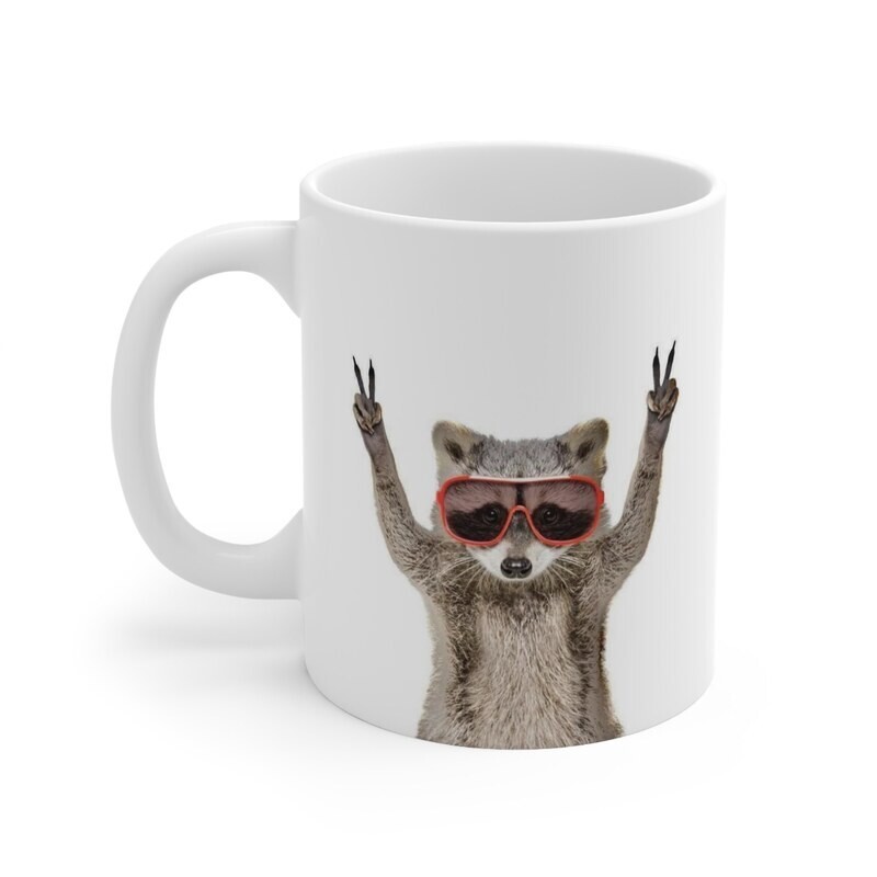 ماگ طرح راکون Raccoon مدل NM1233