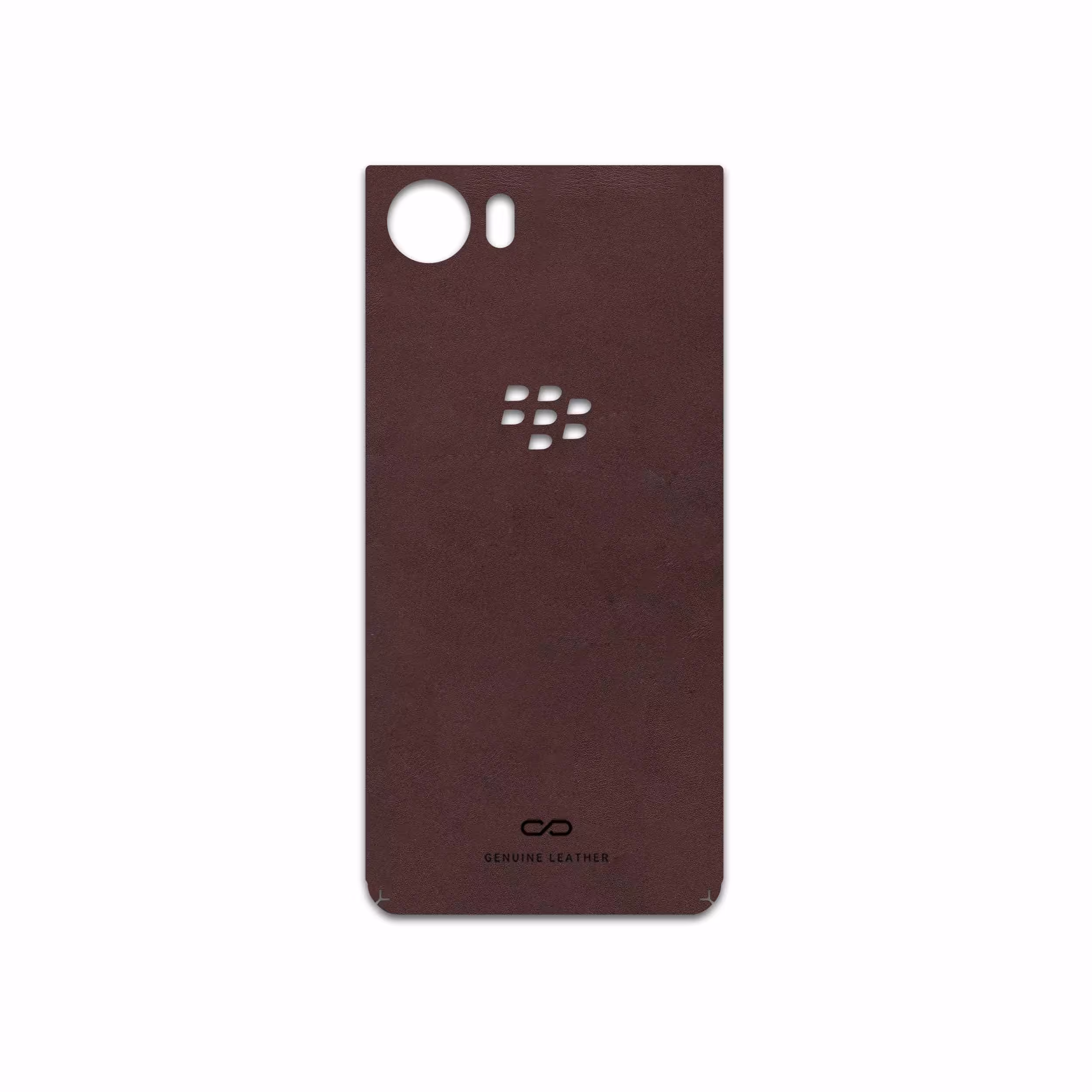 برچسب پوششی ماهوت مدل Matte-Dark-Brown-Leather مناسب برای گوشی موبایل بلک بری KEYONE