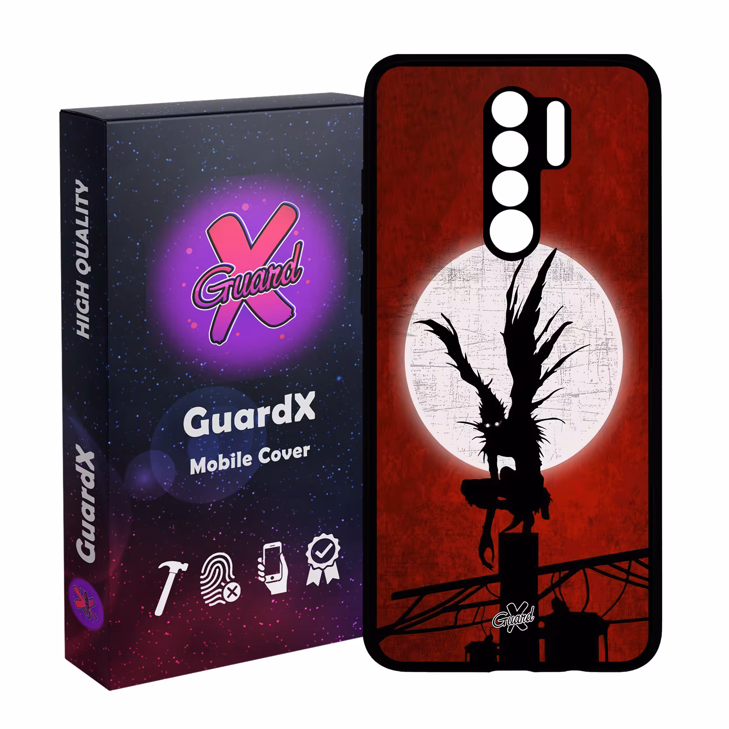 کاور گارد ایکس طرح دفترچه مرگ انیمه مدل Glass10556 مناسب برای گوشی موبایل شیائومی Redmi 9/Redmi 9 Prime/Poco M2