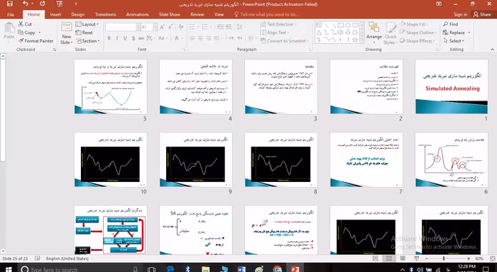پاورپوینت الگوریتم شبیه سازی تبرید تدریجی