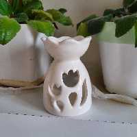 اسانس سوز  لعاب خورده طرح لاله رنگ سفید