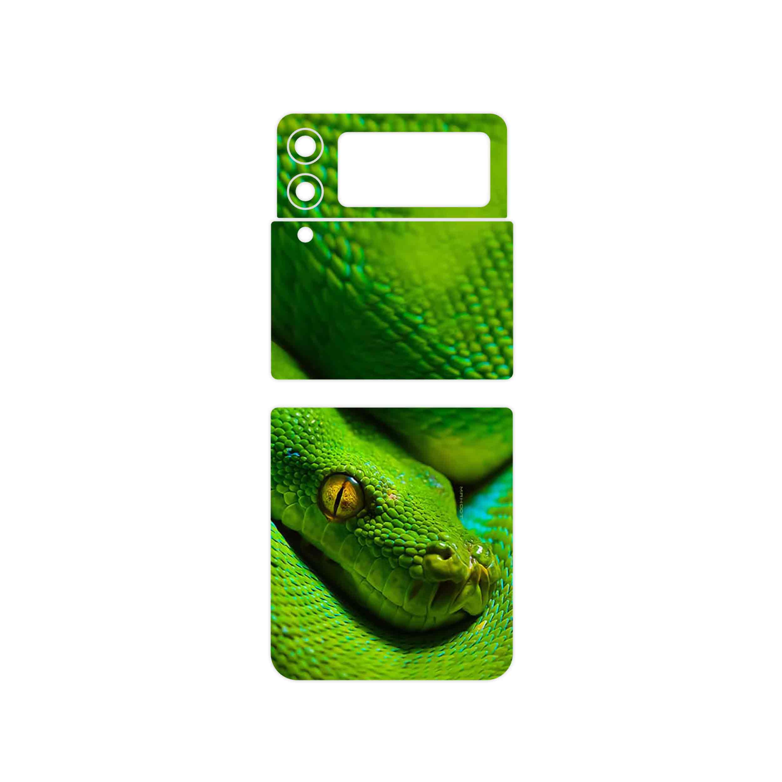 برچسب پوششی ماهوت مدل Snake مناسب برای گوشی موبایل سامسونگ Galaxy Z Flip3 5G
