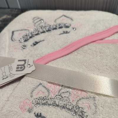 ست حوله نوزادی مادرکر مدل گلدوزی تک شاخ مجموعه 2 عددی