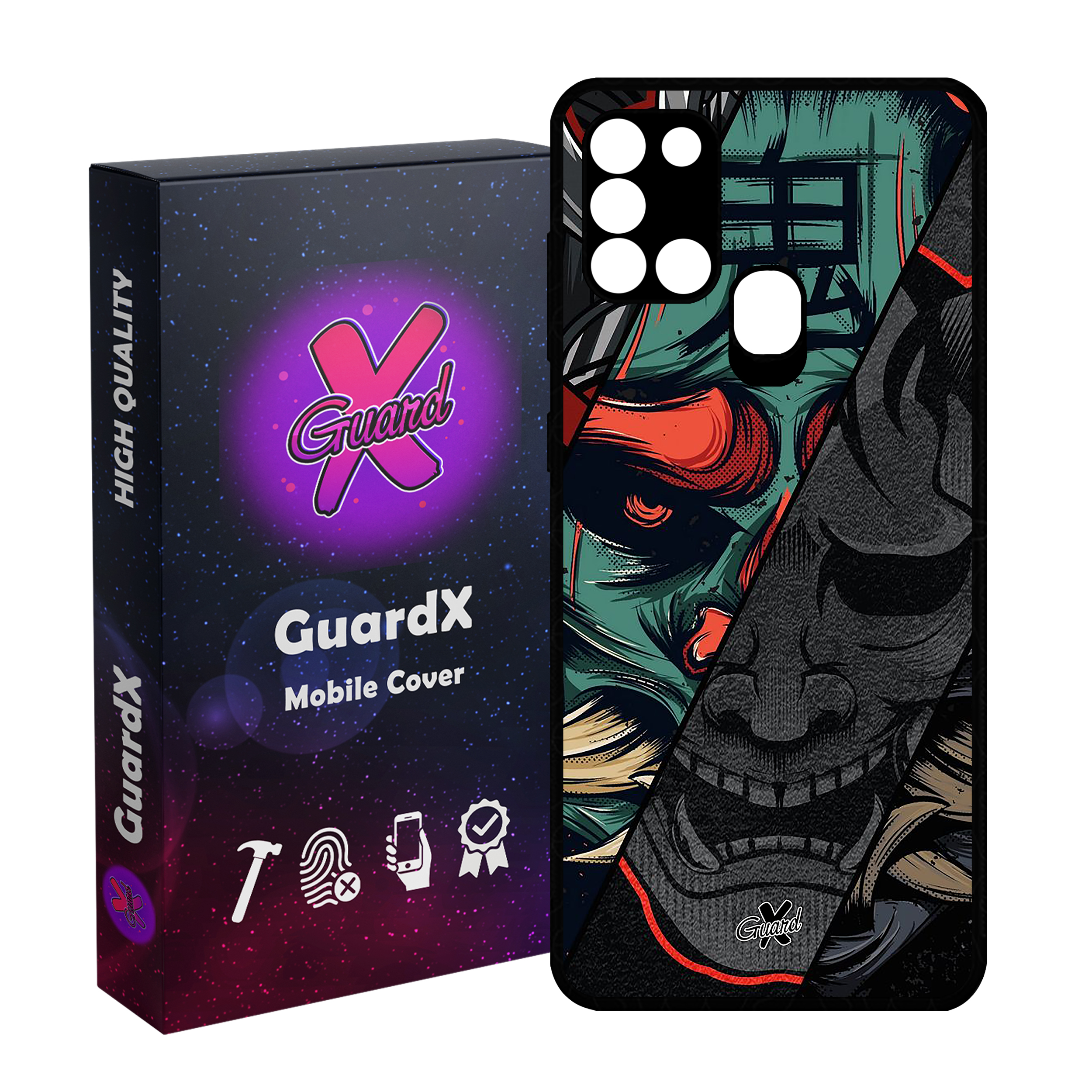 کاور گارد ایکس طرح سامورایی مدل Glass10529 مناسب برای گوشی موبایل سامسونگ Galaxy A21s