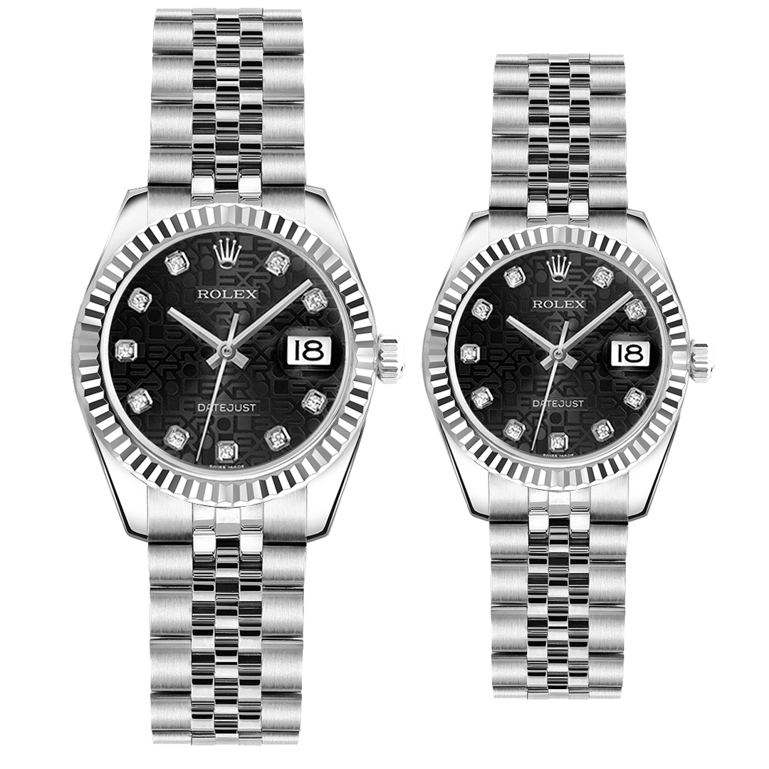 ست ساعت مچی عقربه ای زنانه و مردانه مدل ro-179174-datejust