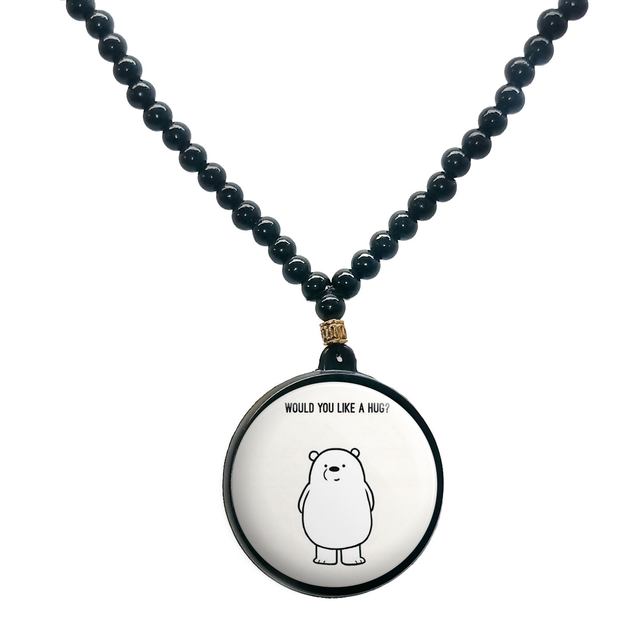 گردنبند پرمانه طرح خرس‌های کله‌ فندقی کد pmd.10216 مدل دو طرفه