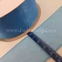 روبان 40 حریر آبی فیروزه ای