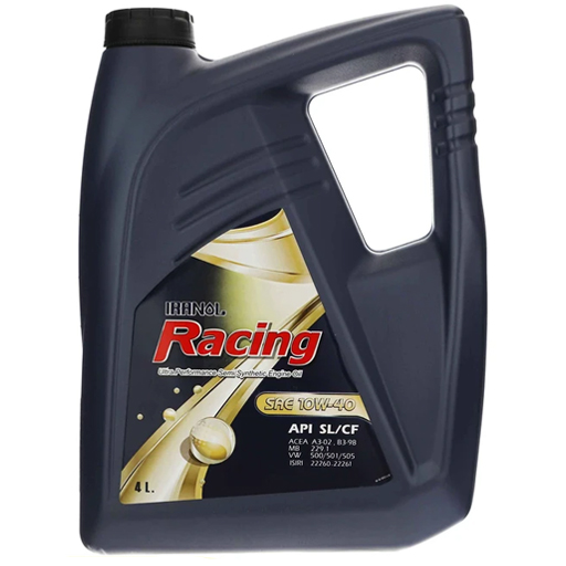 خرید روغن موتور ایرانول ریسینگ 10w40 sl/cf نیمه سنتتیک چهار لیتری | اتوموبی