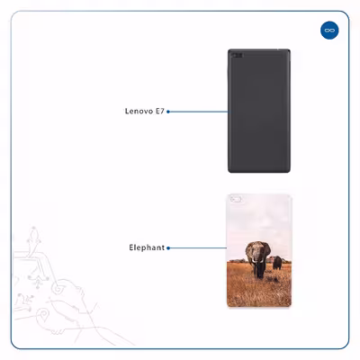 برچسب پوششی ماهوت مدل Elephant مناسب برای تبلت لنوو E7