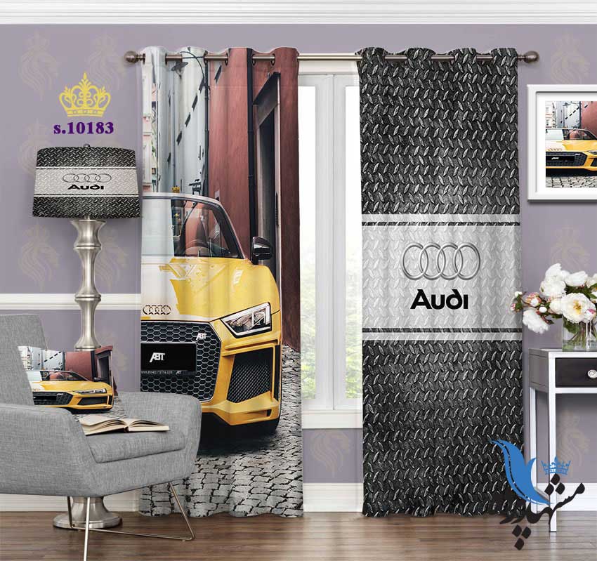 پرده پانچ مدرن طرح اتومبیل S10183