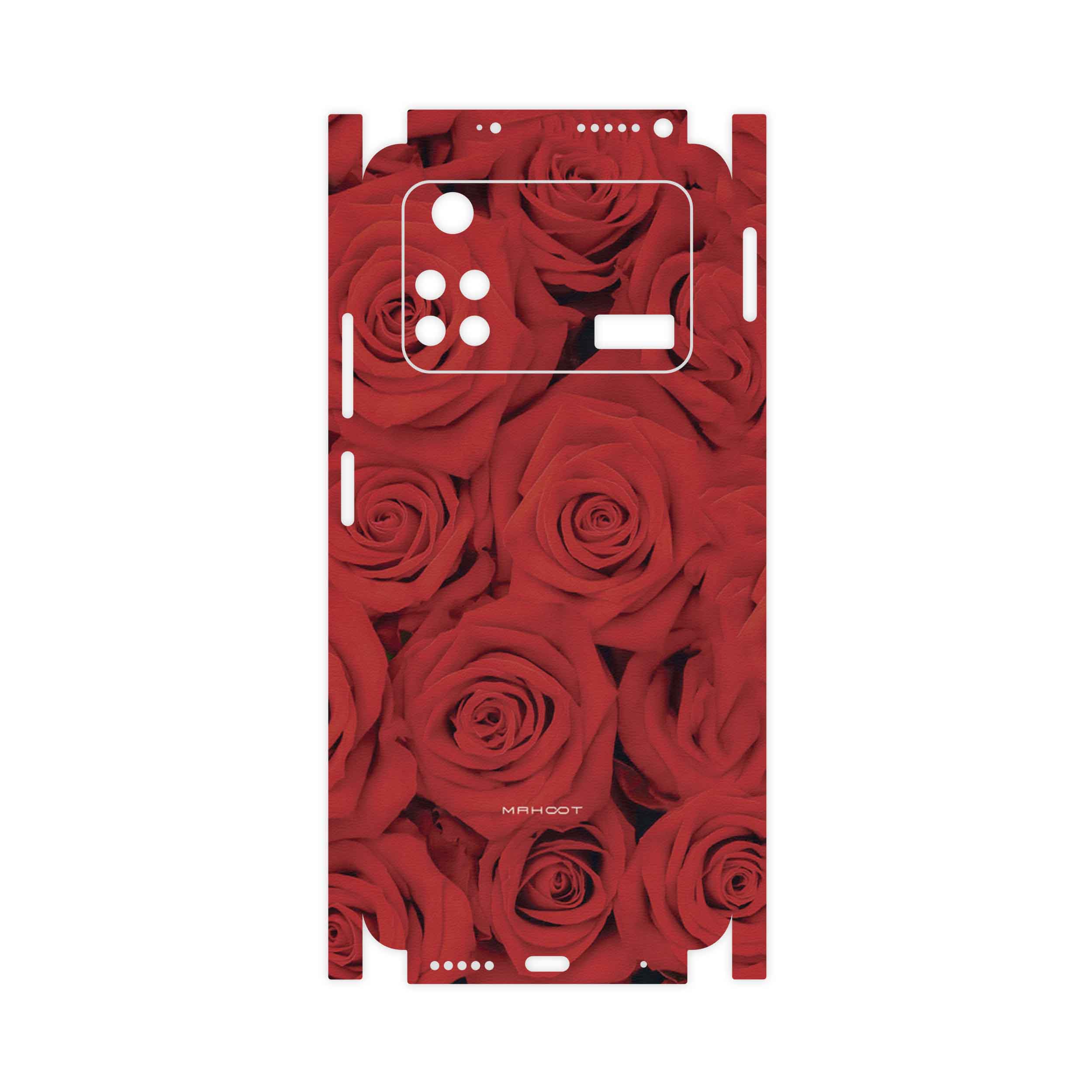 برچسب پوششی ماهوت مدل Red-Flower-FullSkin مناسب برای گوشی موبایل شیائومی Poco M4 Pro 4G