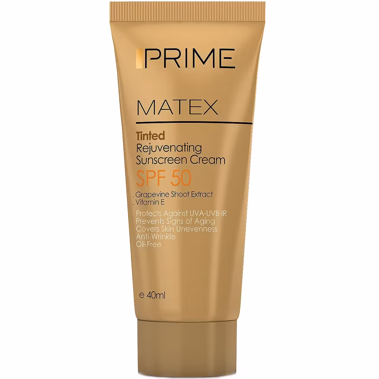 کرم ضدآفتاب SPF50 رنگی پریم مدل جوان کننده حجم 40 میلی لیتر