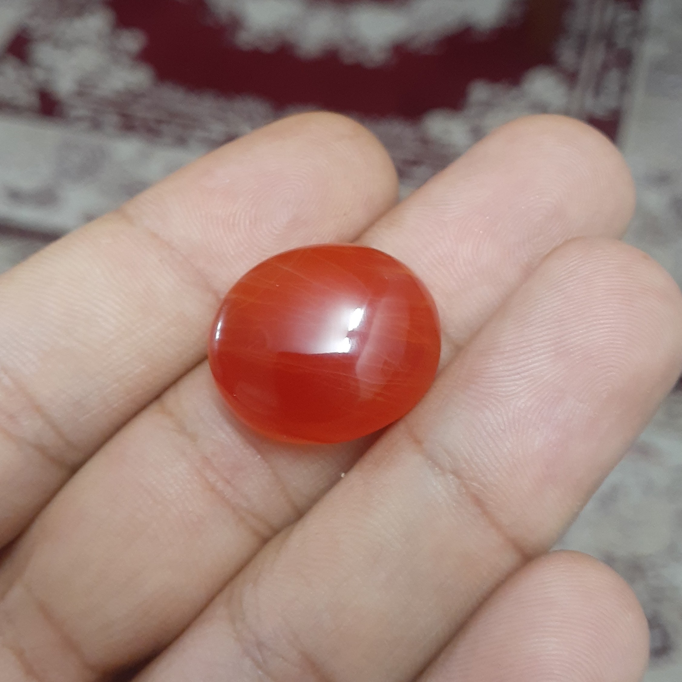 عقیق یمنی درجه یک با رنگ پرتقالی سایز مناسب