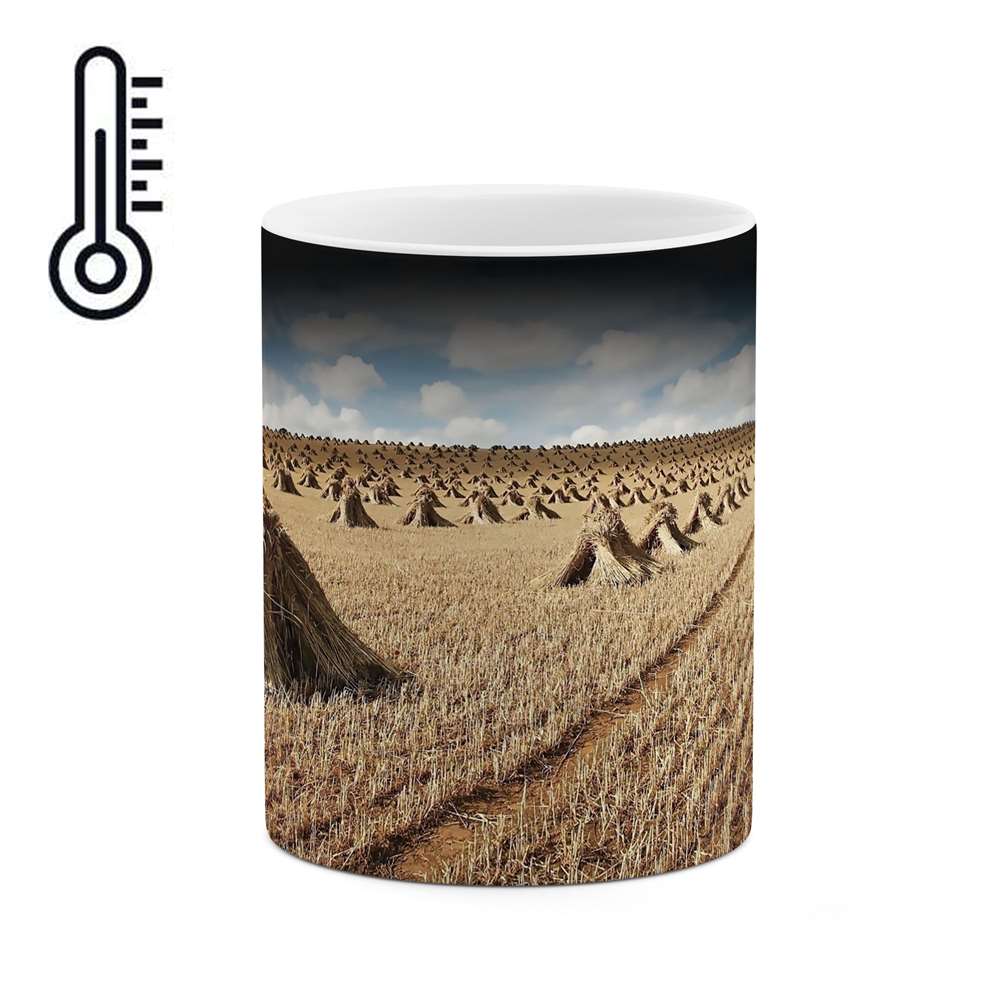 ماگ حرارتی طرح گندم زار مدل mgh03776