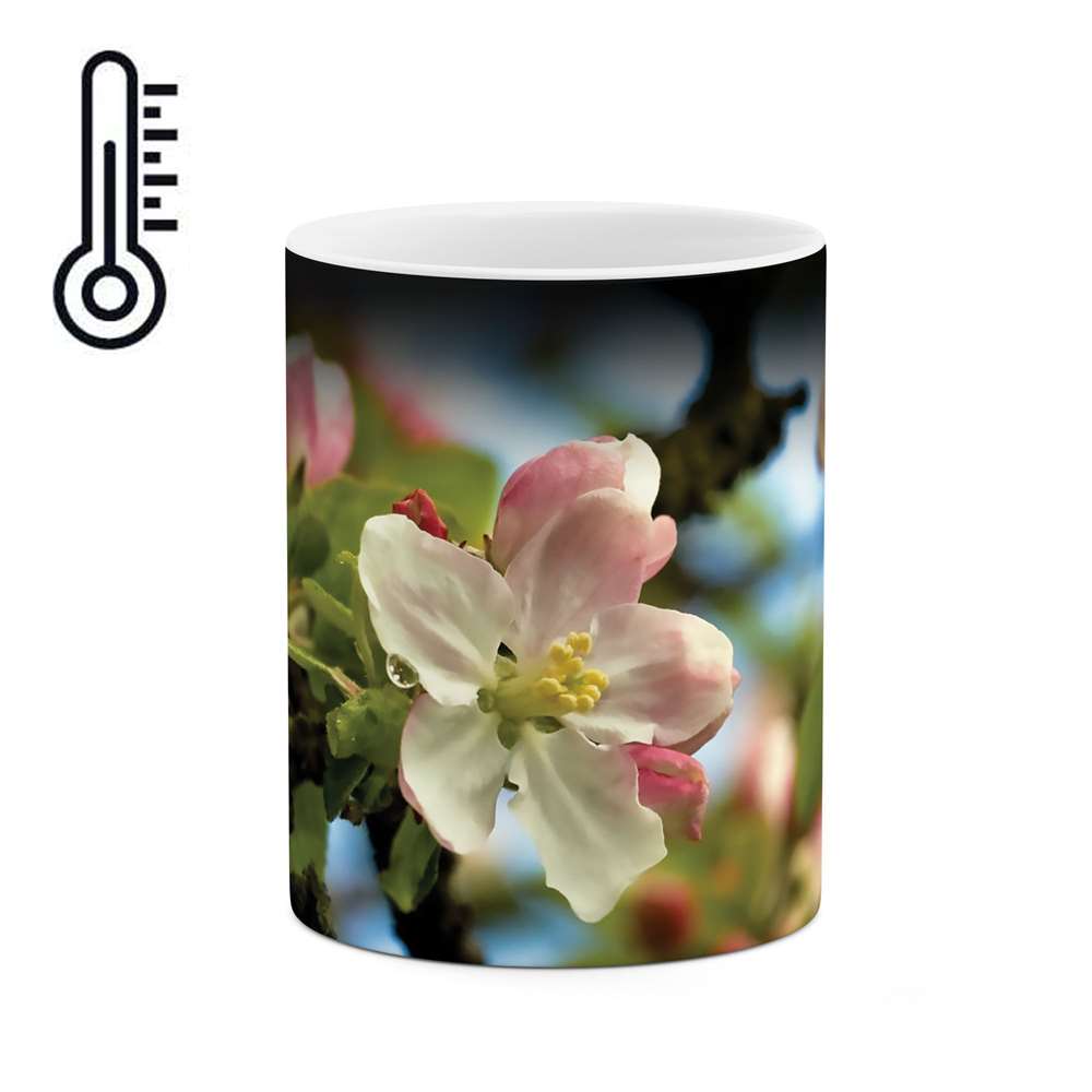 ماگ حرارتی طرح شکوفه گل مدل mgh04006