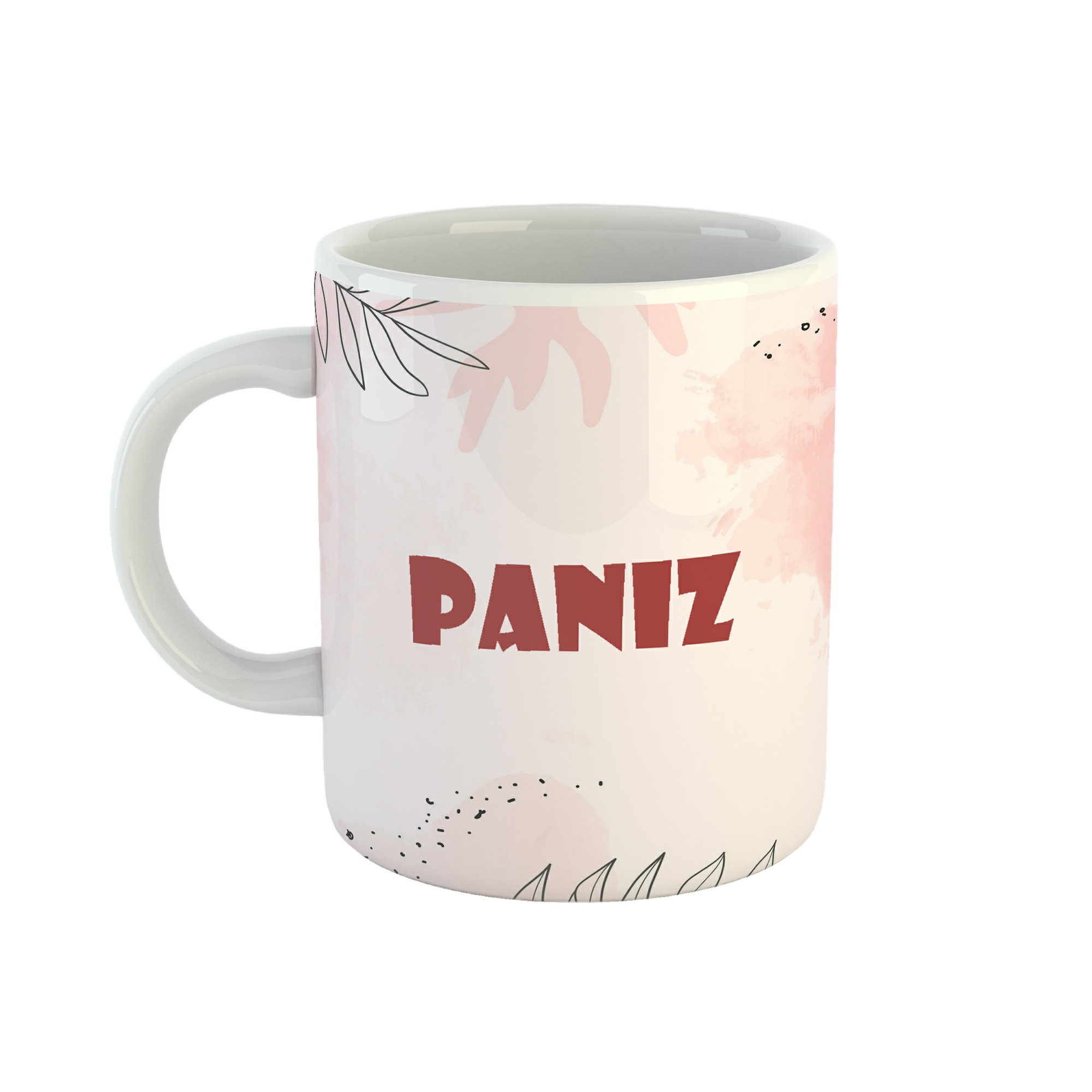 ماگ طرح اسم پانیز مدل برگ کد 332