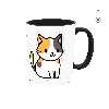 ماگ حرارتی طرح استیکر گربه کیوت Cat