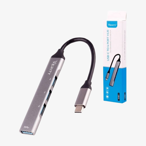 هاب 4 پورت Type-C وریتی مدل H410(اوپن باکس)