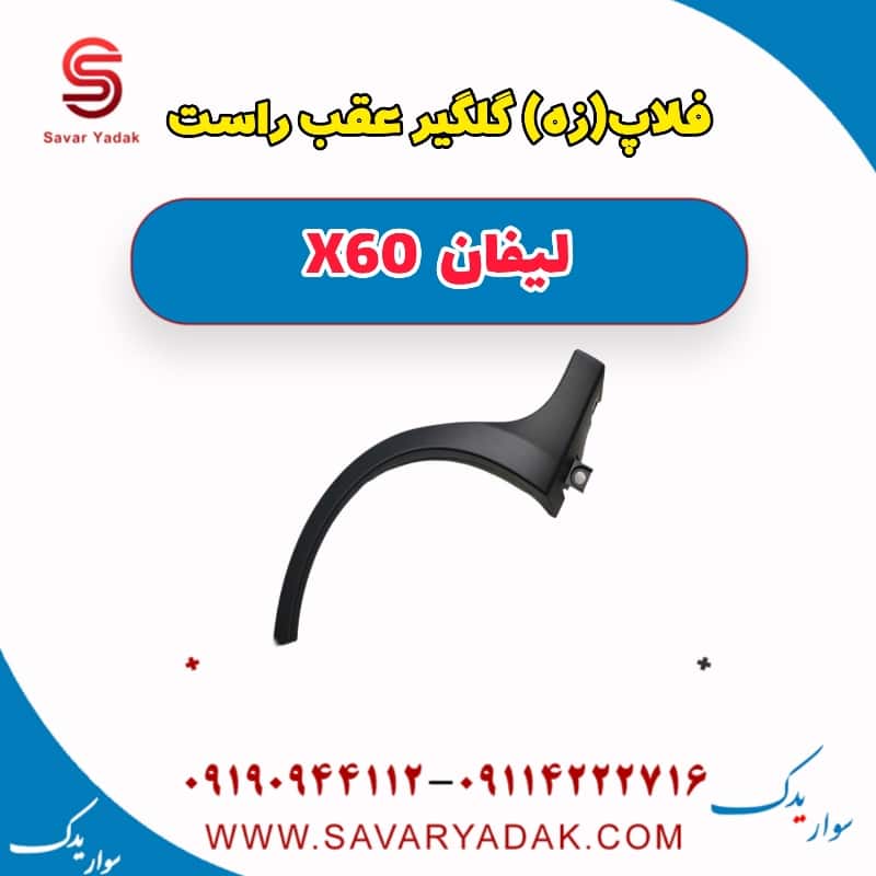 فلاپ(زه) گلگیر عقب راست لیفان x60