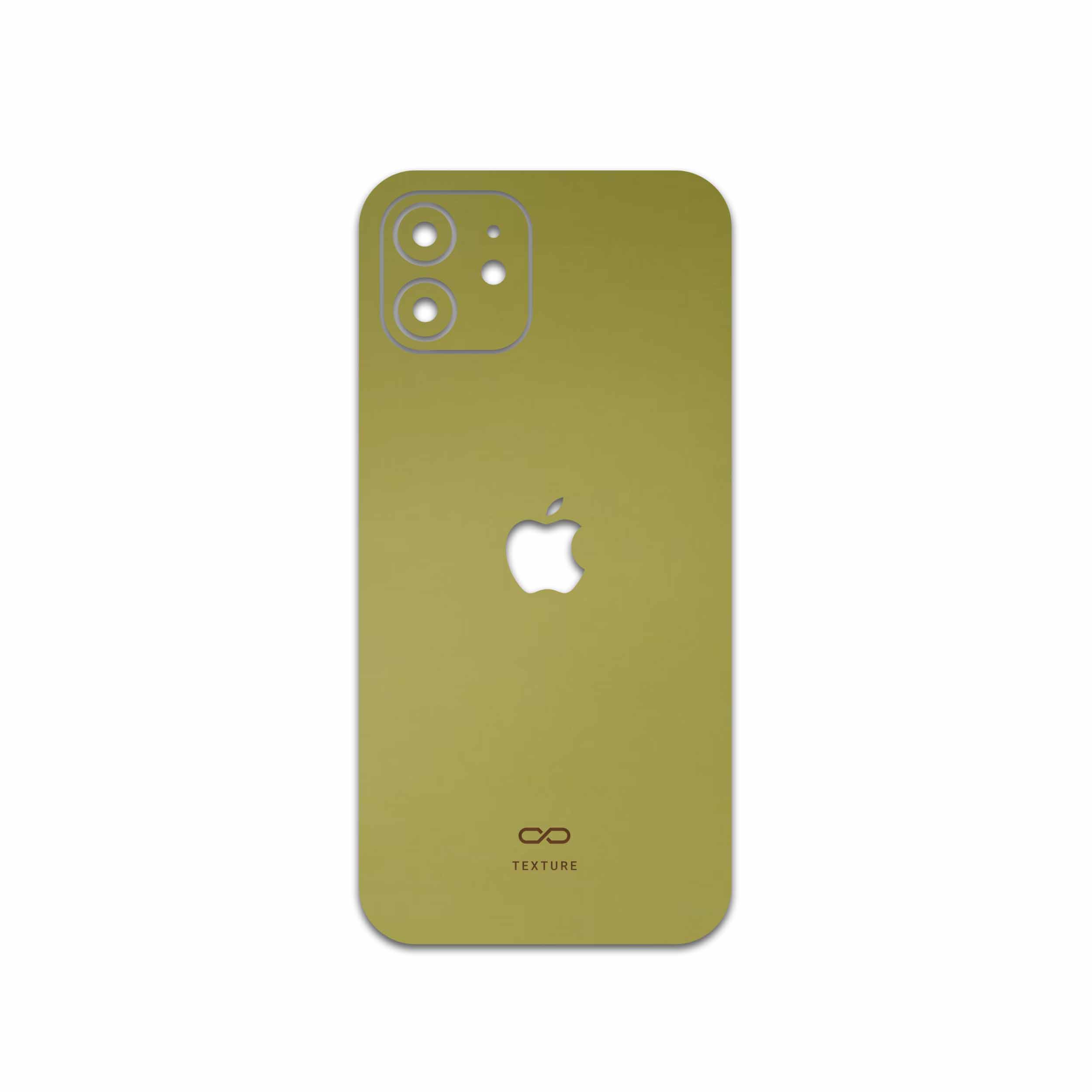 برچسب پوششی ماهوت مدل Matte-Gold مناسب برای گوشی موبایل اپل iPhone 12