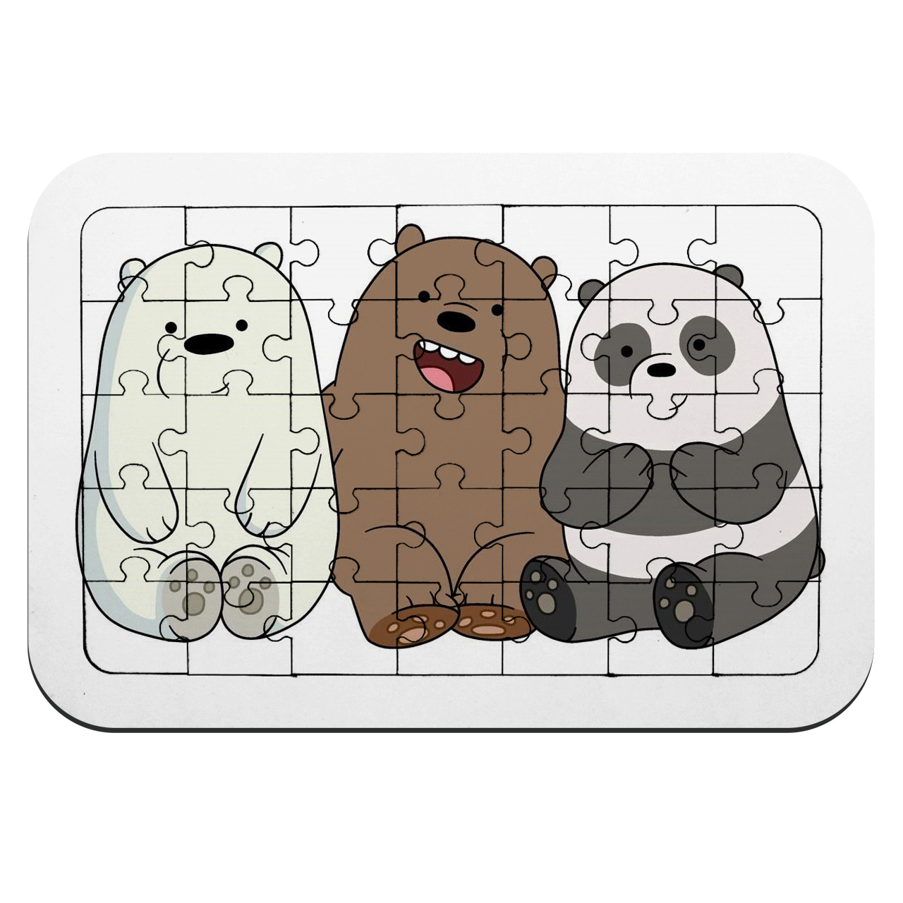 پازل 35 تکه طرح انیمیشن خرسهای کله فندقی مدل NI695