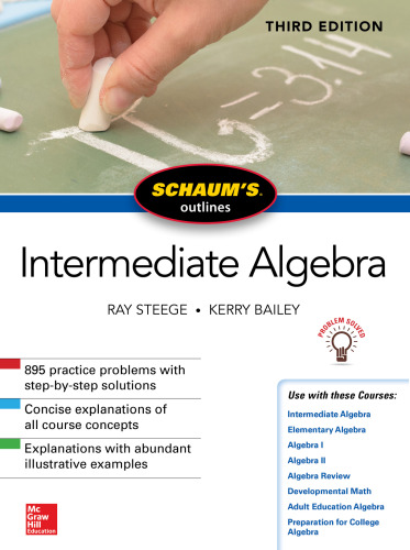 خرید و دانلود نسخه کامل کتاب Schaum’s Outline of Intermediate Algebra