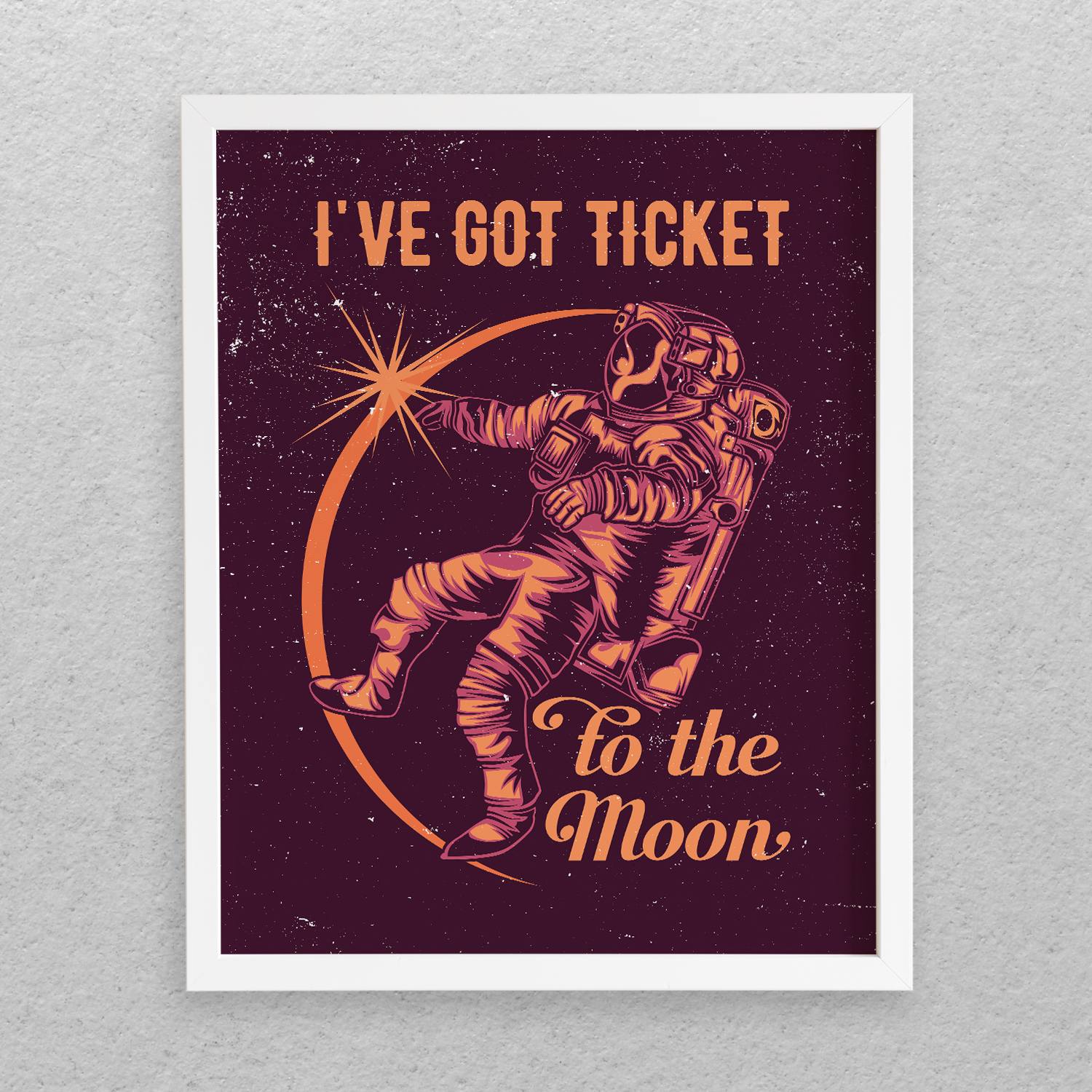 تابلو مدل دکوراتیو طرح فضانورد و ماه کد 665