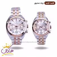 ساعت سنیور ست فلزی نقره ای رزگلد صفحه سفید 1013-1014