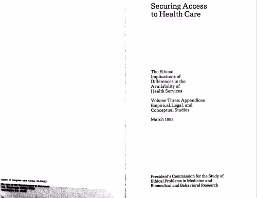 خرید و دانلود نسخه کامل کتاب Securing Access to Health Care Volume 3