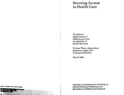 خرید و دانلود نسخه کامل کتاب Securing Access to Health Care Volume 3