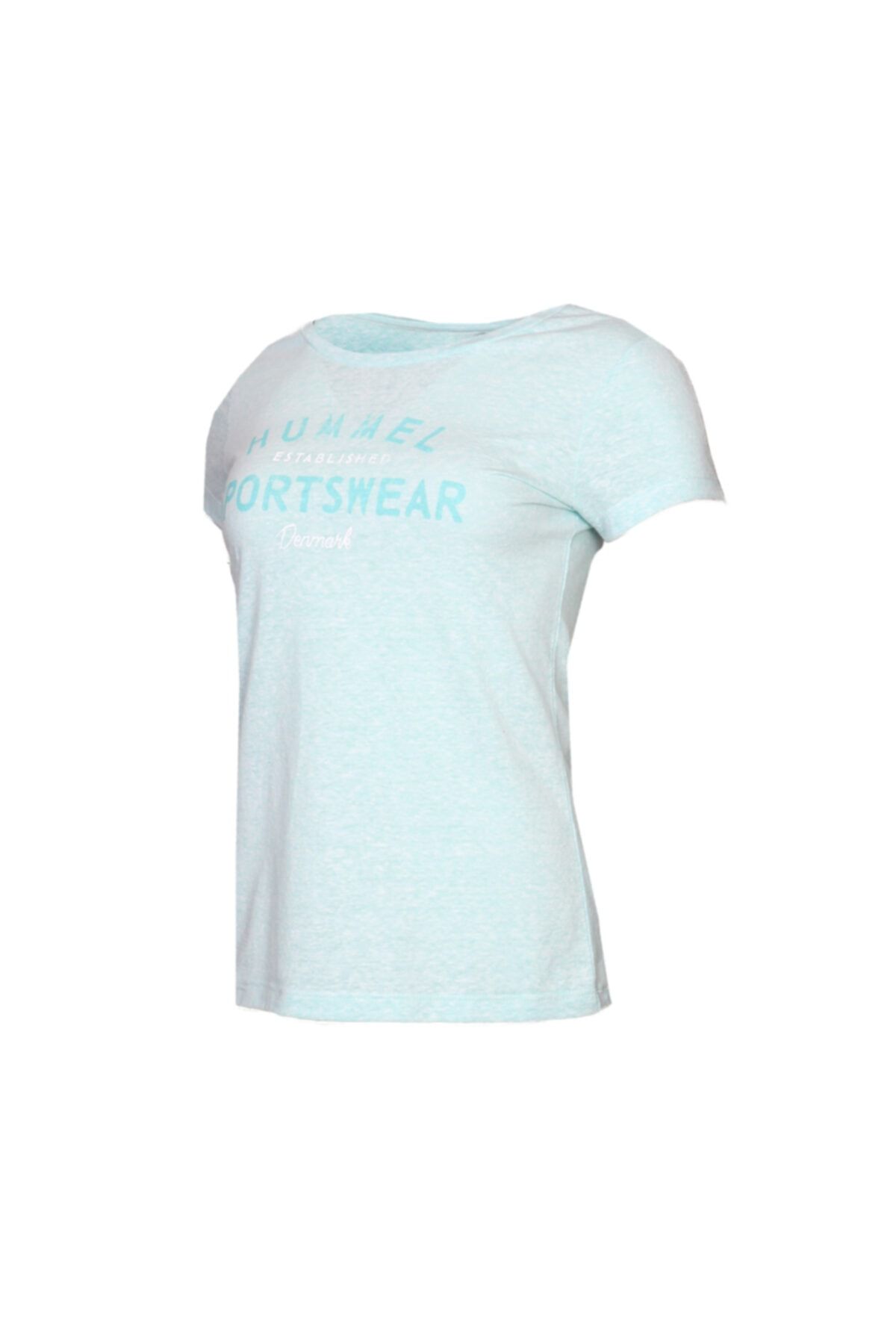 تی شرت ورزشی آبی زنانه آستین کوتاه سیتا t shirt hummel