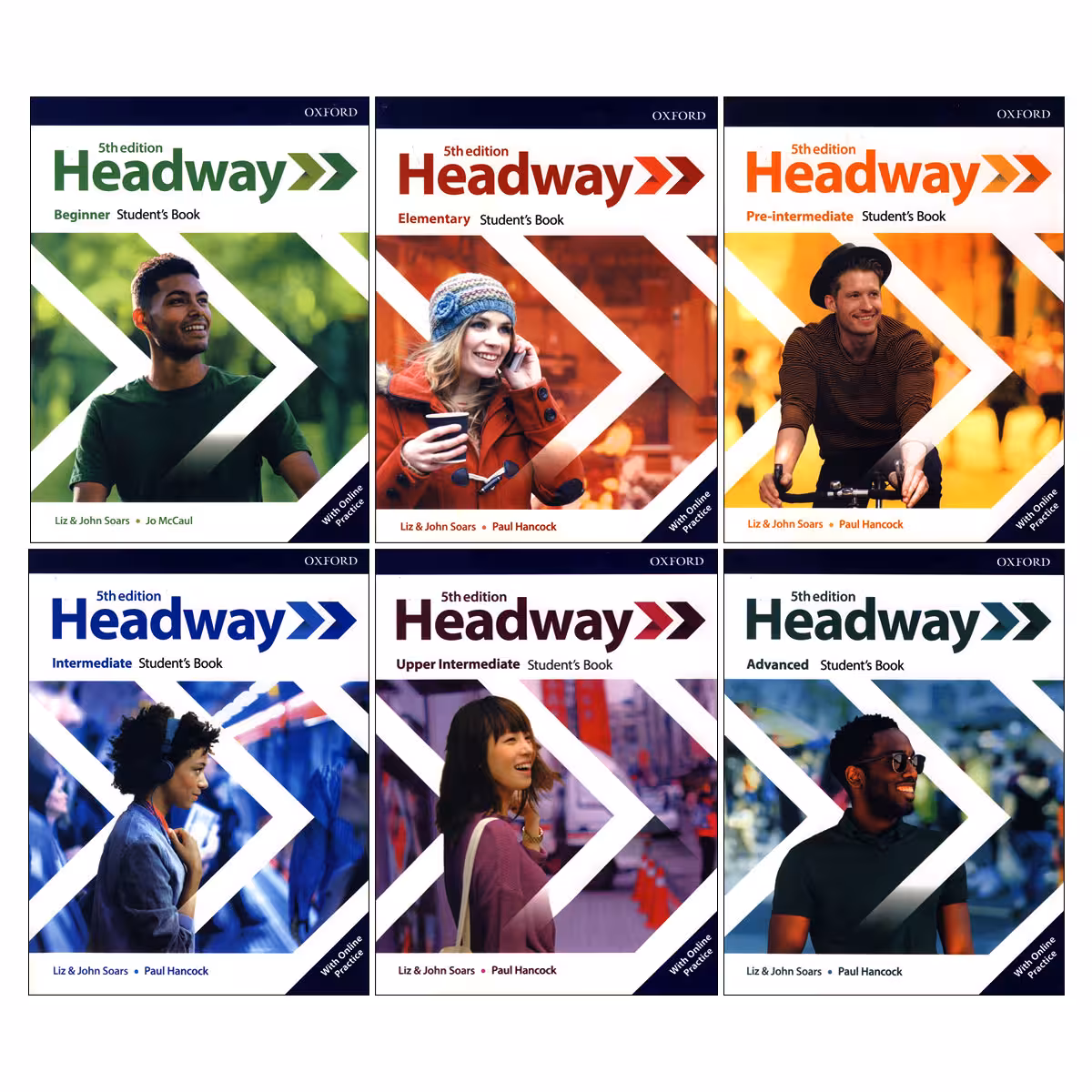 کتاب headway 5th edition اثر john and liz soars, Paul Hancock انتشارات آکسفورد 6 جلدی 