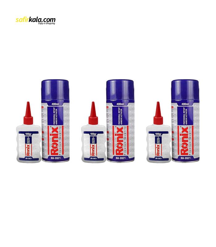 چسب فوری رونیکس مدل RH9921 حجم 400 میلی متر مجموعه 3 عددی