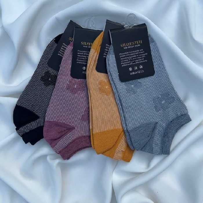 جوراب گل دار شایسته پنج رنگ