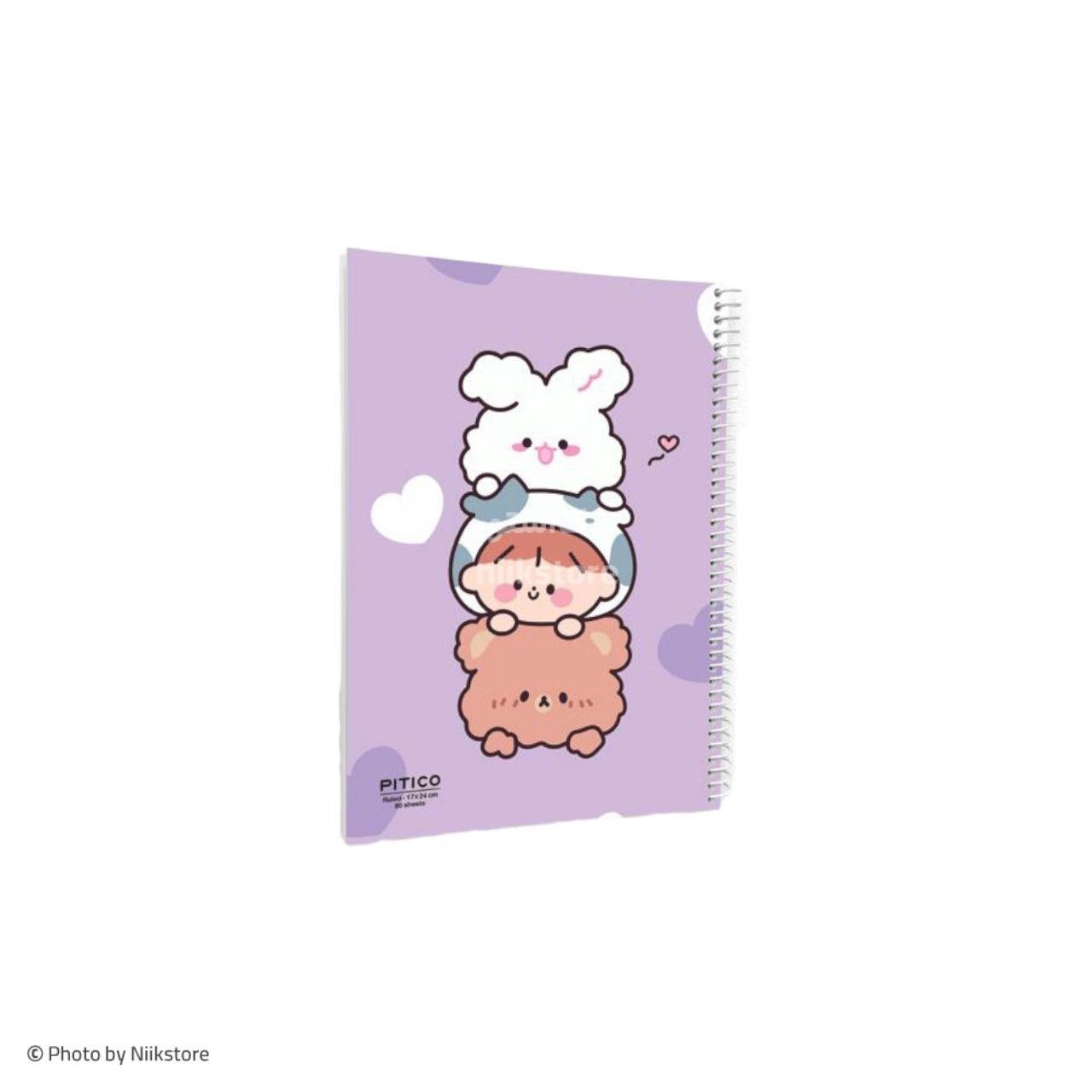دفتر خط دار 80 برگ فانتزی پیتیکو کد 313Pitico 80 sheets notebook