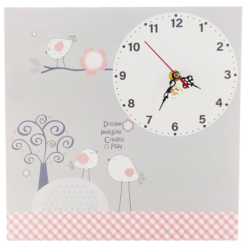 ساعت دیواری اتاق کودک طرح گنجشک