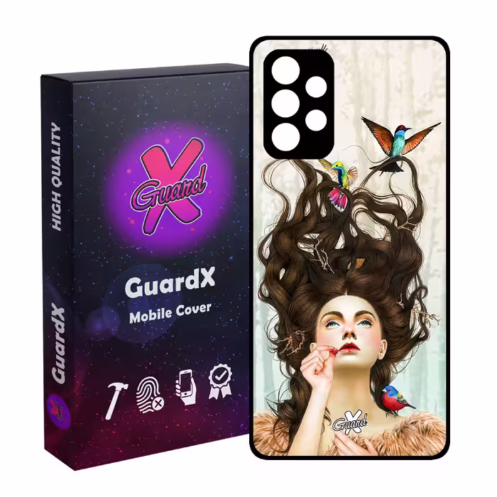 کاور گارد ایکس طرح Girl مدل Glass10290 مناسب برای گوشی موبایل سامسونگ Galaxy A32 5G
