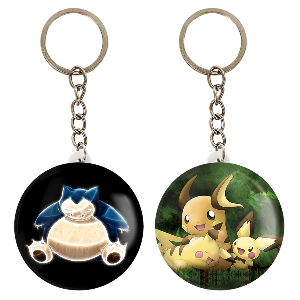 جاکلیدی خندالو مدل پیکاچو و اسنورلکس انیمه پوکمون کد 1732617330 مجموعه 2 عددی