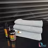 حوله حمامی طرح گلوریا رنگ طوسی روشن