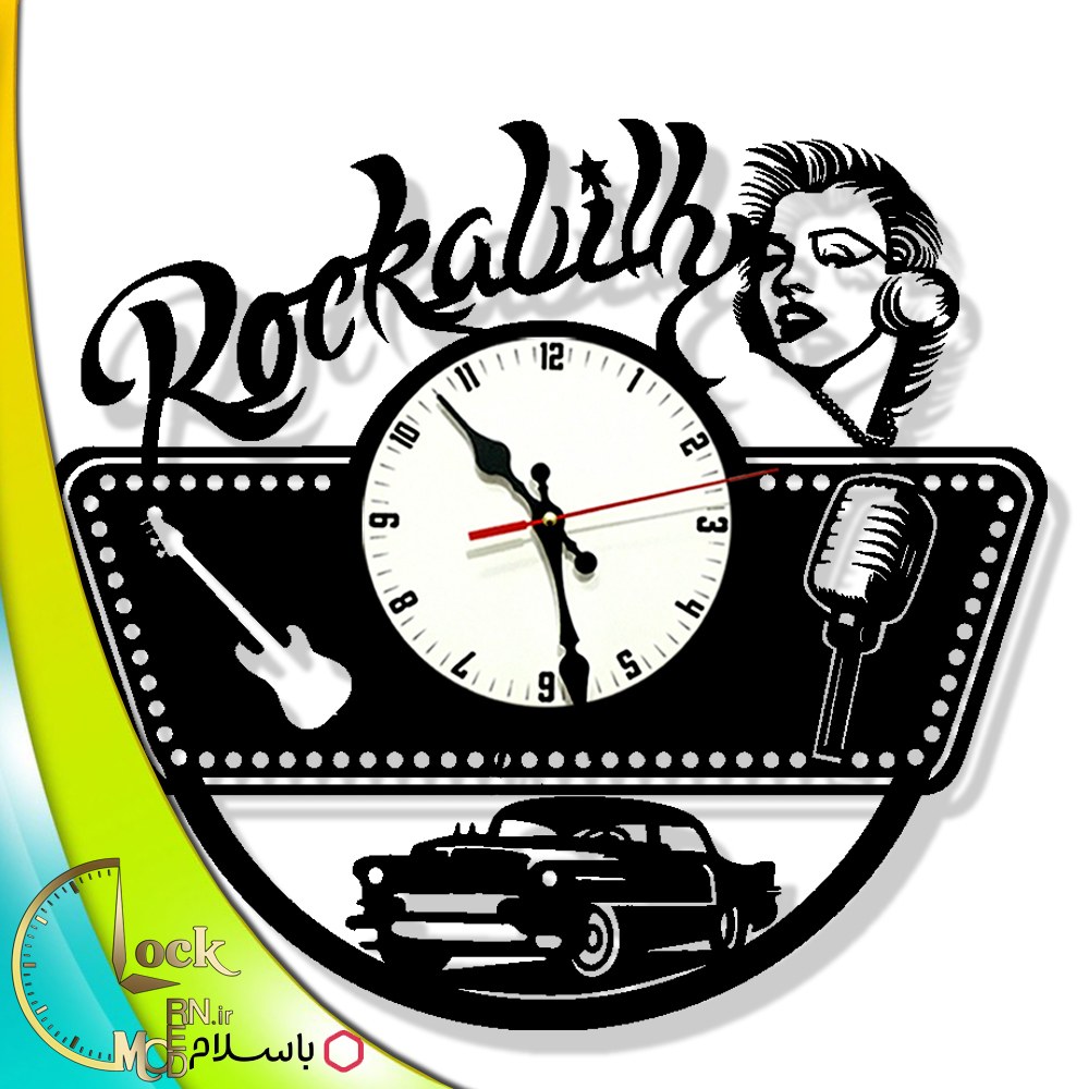 ساعت دیواری طرح موسیقی کد 877 (پس کرایه)