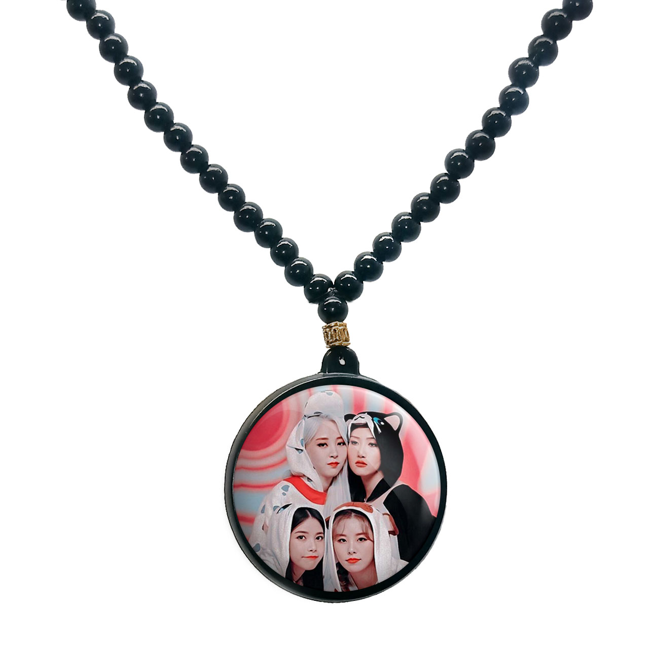 گردنبند پرمانه طرح mamamoo کد pmd.13387 مدل دو طرفه