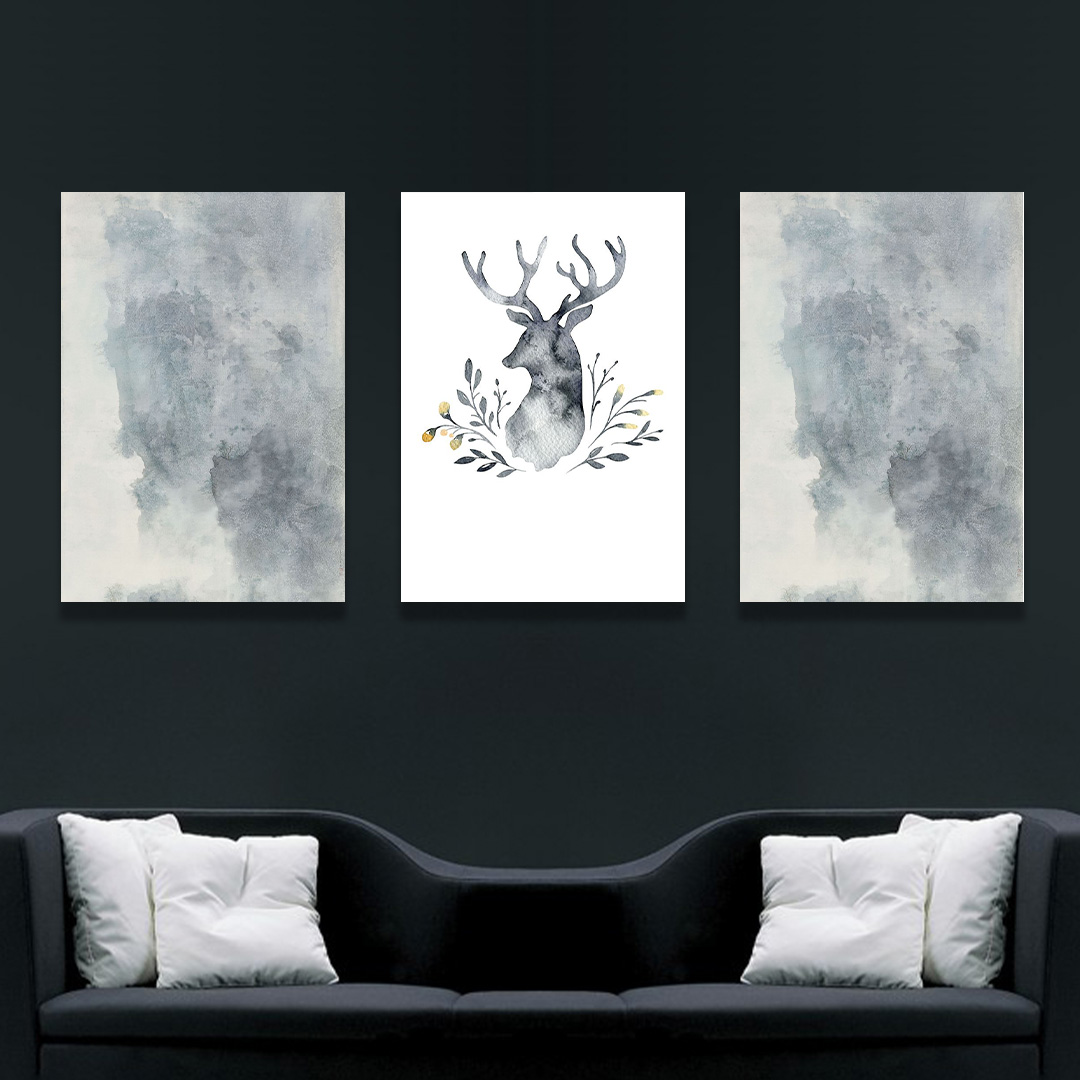 تابلو بوم مدل گوزن کد VND-23 مجموعه 3 عددی