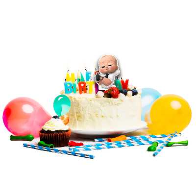 تاپر کیک طرح بچه رئیس کد R017