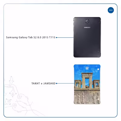 برچسب پوششی ماهوت مدل TAKHT-e-JAMSHID مناسب برای تبلت سامسونگ Galaxy Tab S2 8.0 2015 T715