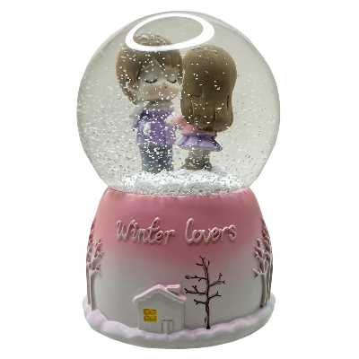 گوی موزیکال مدل پمپی طرح دختر و پسر عاشق