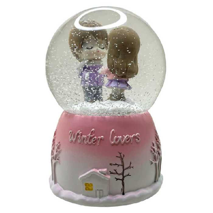 گوی موزیکال مدل پمپی طرح دختر و پسر عاشق