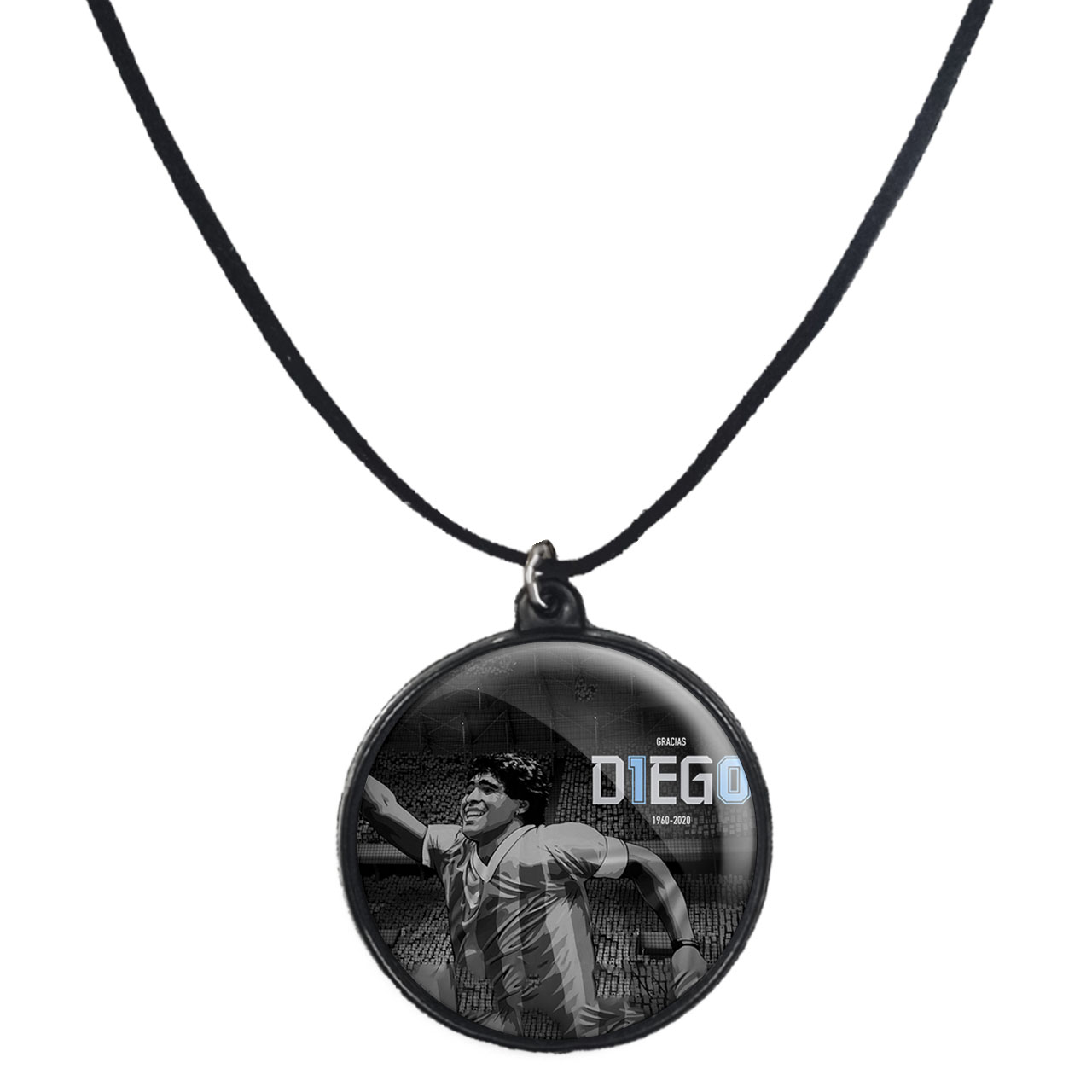 گردنبند پرمانه طرح مارادونا کد pmb.16552 مدل دو طرفه