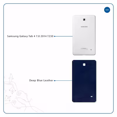 برچسب پوششی ماهوت مدل Deep-Blue-Leather مناسب برای تبلت سامسونگ Galaxy Tab 4 7.0 2014 T230