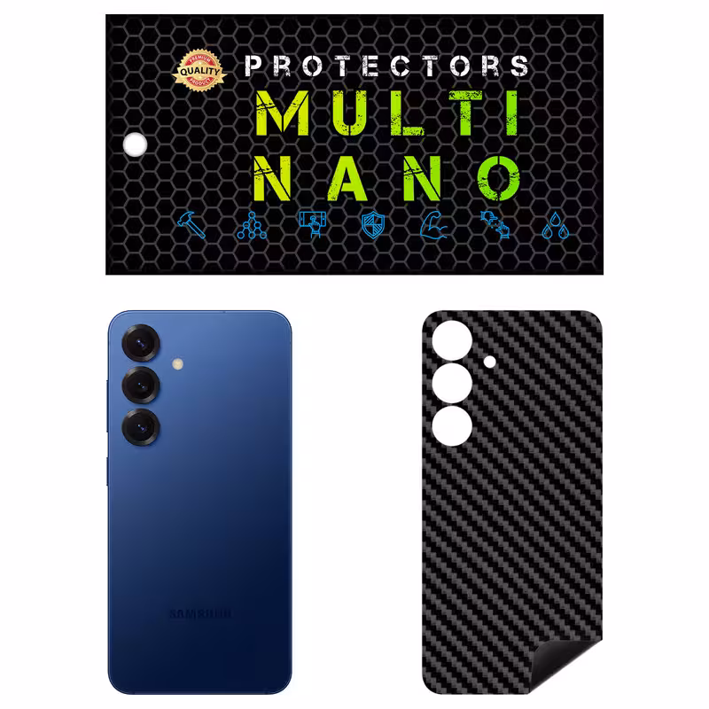 برچسب پوششی مولتی نانو طرح کربن مدل X-F1C مناسب برای گوشی موبایل سامسونگ Galaxy S25 | کالا برتری