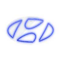 چراغ دیواری نئون دیزاین طرح Hyundai_BL